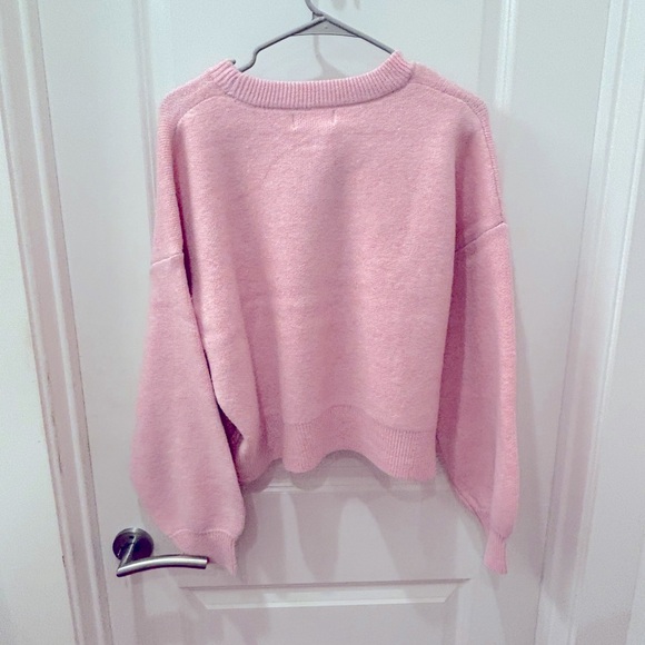 NWT Jessica Simpson Pink Swan Sweater - L - Picture 2 of 8